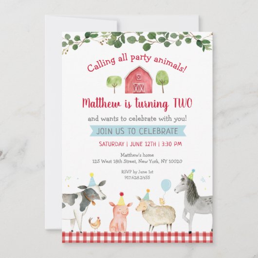 Boerderij Dierenfoyer Kaart (Voorkant)