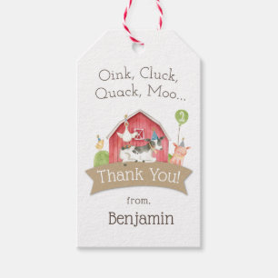 Boerderij dierentuin- en baardveeg-Label Cadeaulabel