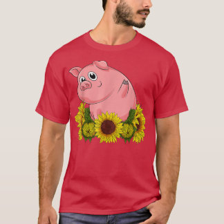 Boerderij Dierenvriend Farmer Piglet Hippie Sun T-shirt