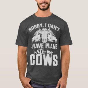 Boerderij Dierenvriend Koe boer Lover Farming Funn T-shirt