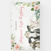 Boerderij dierlijk Baby shower grote banner (Verticaal)