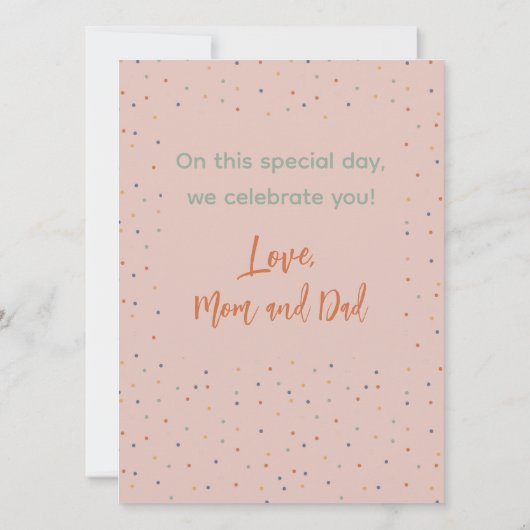 Boerderij Dierlijke Verjaardag Kat Kleurrijke Stip (Achterkant)