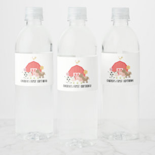 Boerderij Dierlijke Verjaardagspartij Waterfleseti Waterfles Etiket