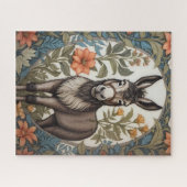 Boerderij Donkey William Morris geïnspireerd Legpuzzel (Horizontaal)