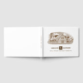 Boerderij Drawing Rustic Wedding Guest Books Gastenboek (Volledig)