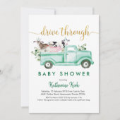 Boerderij drive through Baby shower Kaart (Voorkant)