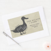  Boerderij eendenei kartonnen adres Sticker (Envelop)