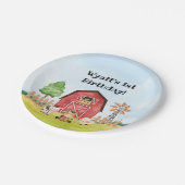 Boerderij eerste geboorte Borden Papieren Bordje (Gekanteld)