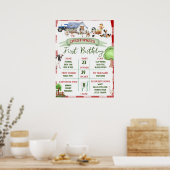 Boerderij eerste verjaardag Mijlpalen Poster (Keuken)