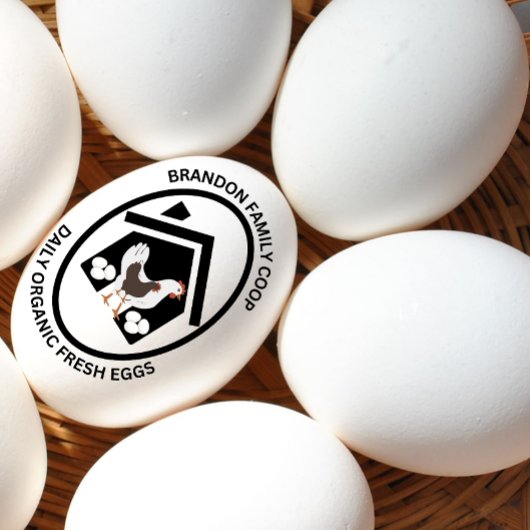 Boerderij Ei Karton Stamp Biologische Verse Eieren Rubberstempel