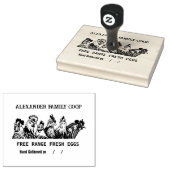 Boerderij  Ei Karton Stamp Rubberstempel (Gestempeld)