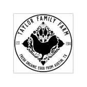Boerderij Eieren Familie Boerderij Rustieke Ronde Rubberstempel (Afrduk)