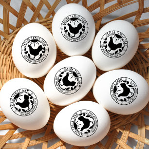Boerderij Eieren Familie Boerderij Rustieke Ronde Rubberstempel