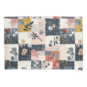 Boerderij Elegantie grillige Bloemen Patchwork Sha Kussensloop (Voorkant-Links)