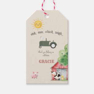 Boerderij en Dieren Verjaardag Cadeaulabel