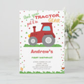 Boerderij en Tractor Thema Party Kaart (Staand voorkant)