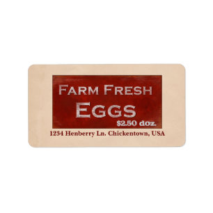 Boerderij Etiket verse eieren