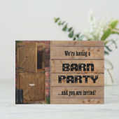 Boerderij Feest Uitnodiging (alle tekst aanpasbaar (Staand voorkant)