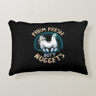 Boerderij Fresh Butt Nuggets Chicken Funny Accent Kussen