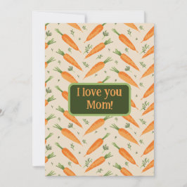 Boerderij-Fresh Carrot visgraatpatroon Feestdagenkaart