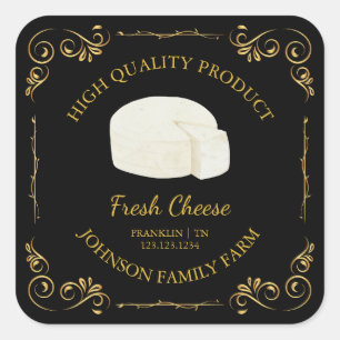  Boerderij Fresh Cheese Square Label