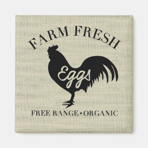 Boerderij Fresh Chicken Country Silhouette Magneet