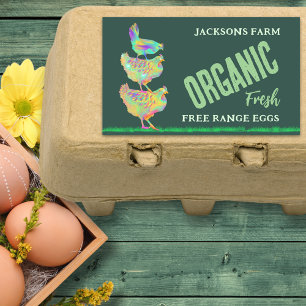 Boerderij Fresh Chicken Eggs Organic Free Range Rechthoekige Sticker