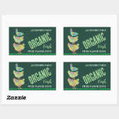 Boerderij Fresh Chicken Eggs Organic Free Range Rechthoekige Sticker (Vel)