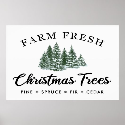 Boerderij Fresh Christmas Trees Poster (Voorkant)