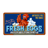 Boerderij Fresh Egg Carton Label (Voorkant)