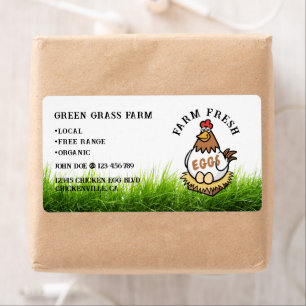 Boerderij Fresh Eggs Custom Egg Carton Label