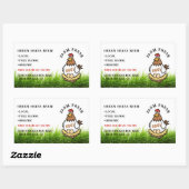 Boerderij Fresh Eggs Custom Egg Carton Label (Vel)
