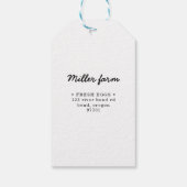 Boerderij Fresh Eggs Date Egg Carton Product Label Cadeaulabel (Achterkant)