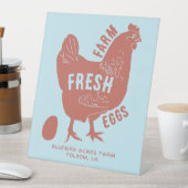 Boerderij Fresh Eggs met bedrijfsnaam boerderij Reclamebord Met Voetstuk (Insitu)