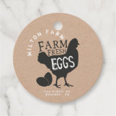 boerderij Fresh Eggs rustiek script Bedankjes Labels (Voorkant)