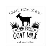 Boerderij Fresh Goat Milk Farmers Market Naam toev Rubberstempel (Afrduk)