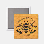 Boerderij Fresh Honey Bee Spring Sign-58219 Magneet (Voorkant / Achterkant)