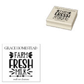 Boerderij Fresh Milk Farmers Market Naam toevoegen Rubberstempel (Gestempeld)