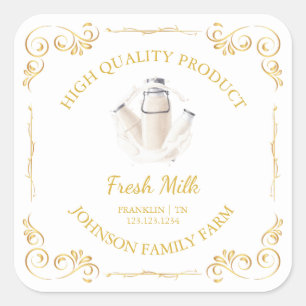 Boerderij Fresh Milk Square Label