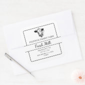 Boerderij Fresh Milk Square-label Vierkante Sticker (Envelop)