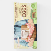 Boerderij Fresh Organic Eggs te koop groot Spandoek (Verticaal)