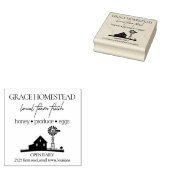 Boerderij Fresh Produce Barn Farmers Market Naam t Rubberstempel (Gestempeld)