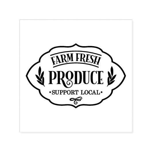 Boerderij Fresh Produce Thema Zelfinktende Stempel (Design)