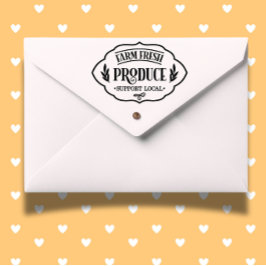 Boerderij Fresh Produce Thema Zelfinktende Stempel