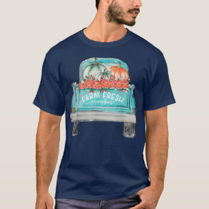 Boerderij Fresh Pumpkin Cute Truck Happy Autumn He T-shirt