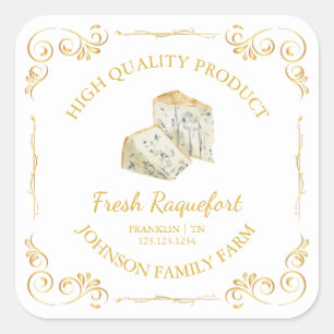 Boerderij Fresh Raquefort Cheese Square Label