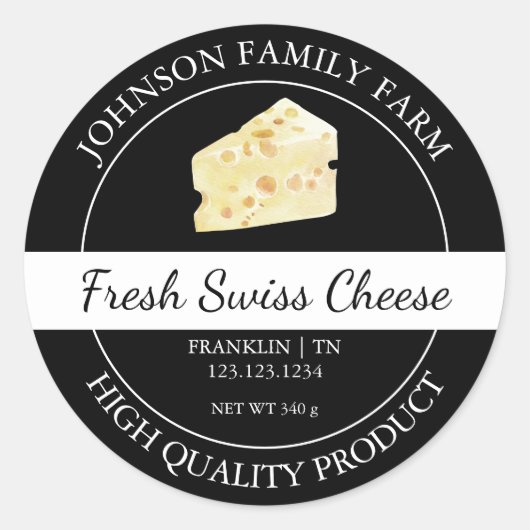 Boerderij Fresh Swiss Cheese Black Label (Voorkant)