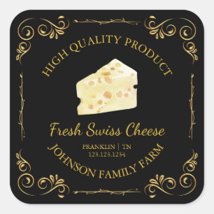 Boerderij Fresh Swiss Cheese Square Label