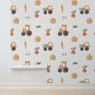 Boerderij Garden Waterverf Fun Pattern Behang