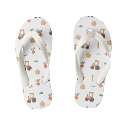 Boerderij Garden Waterverf Fun Pattern Kinder Teenslippers (Voetbed)